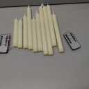 Rossesay 10 Pcs Flameless Taper Candles with Remote Battery Operated Taper Candles Include 6.5'' 7.7" 8.9" 10" 11.2" Fake LED Electric Candle Sticks for Valentine's Day Home Wedding Decor (Warm White)