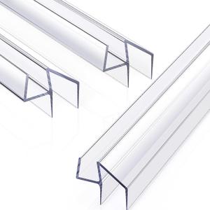 Yecaye 3-Pack 3/8" x 36" Shower Door Bottom Seal Strip, Shower Door Sweep | Shower Door Sweep for 3/8'' Glass, 36in Frameless Glass Shower Door Seal Strip Stop Shower Leaks and Create a Water Barrier