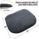 Grey Foam Seat Cushions Kitchen Chairs Pads for Dining Chairs Non Slip Patio Seat Cushions Set of 4 Washable U Shaped Soft Thick Large Metal Wooden Chair Cushions,17" x 15"