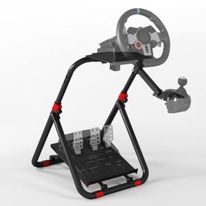 DIWANGUS Foldable & Adjustable Sim Racing Wheel Stand with Shifter Mount Reinforced Steel Tubing, Fit for Logitech G29 G920 G923,MOZA R3 R5, Thrustmaster T248 T300RS T150, No Wheel Pedal & Shifter