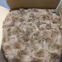KSIIA Washable Dog Bed Deluxe Plush Dog Crate Beds Comfy Kennel Pad Anti-Slip Pet Sleeping Mat for Large, Jumbo, Medium, Small Dogs Breeds, 35" x 23", Brown