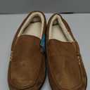 HomeTop Men's Classic Moccasin Slippers Comfy Memory Foam Indoor House Shoes (10, Tan)