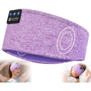 LOVE EYE Sleep Headphones Wireless Headband Headphones Bluetooth 5.4 for Side Sleeper Bluetooth Headband Earphones for Sports for tech Gadgets Gifts (Lavender Purple)