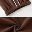 LOMON Sweatpants Women Fleece Joggers Wide Leg Sweat Pants Baggy Gym Sweatpant Winter Spring Drawstring Clothes with Pockets (Brown, S)