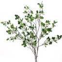 3 Packs Artificial Greenery Stems Plant Fake Green Branches Leaf for Vase Filler Garden Office Home Desk Decoration