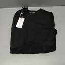 REORIA Women's Trendy Sexy Crew Neck Thumbholes Long Sleeve Sheer Mesh Going Out Bodysuit Tops, Size S