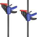 WORKPRO 12" Clamps for Woodworking 2-Pack, Quick-Release Wood Clamps/Spreader Light Duty, One Hand F Clamps 150 LBS Load Limit, Ideal for Woodworking and DIY Projects