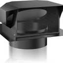 [Upgrade Airflow] Hon&Guan Removable Roof Vent Cover, 6 Inch Roof Vents for Houses, 6'' Exhaust Vent Wall Vent for Ventilation System-with Damper and Two New Small Vents,Galvanized Steel