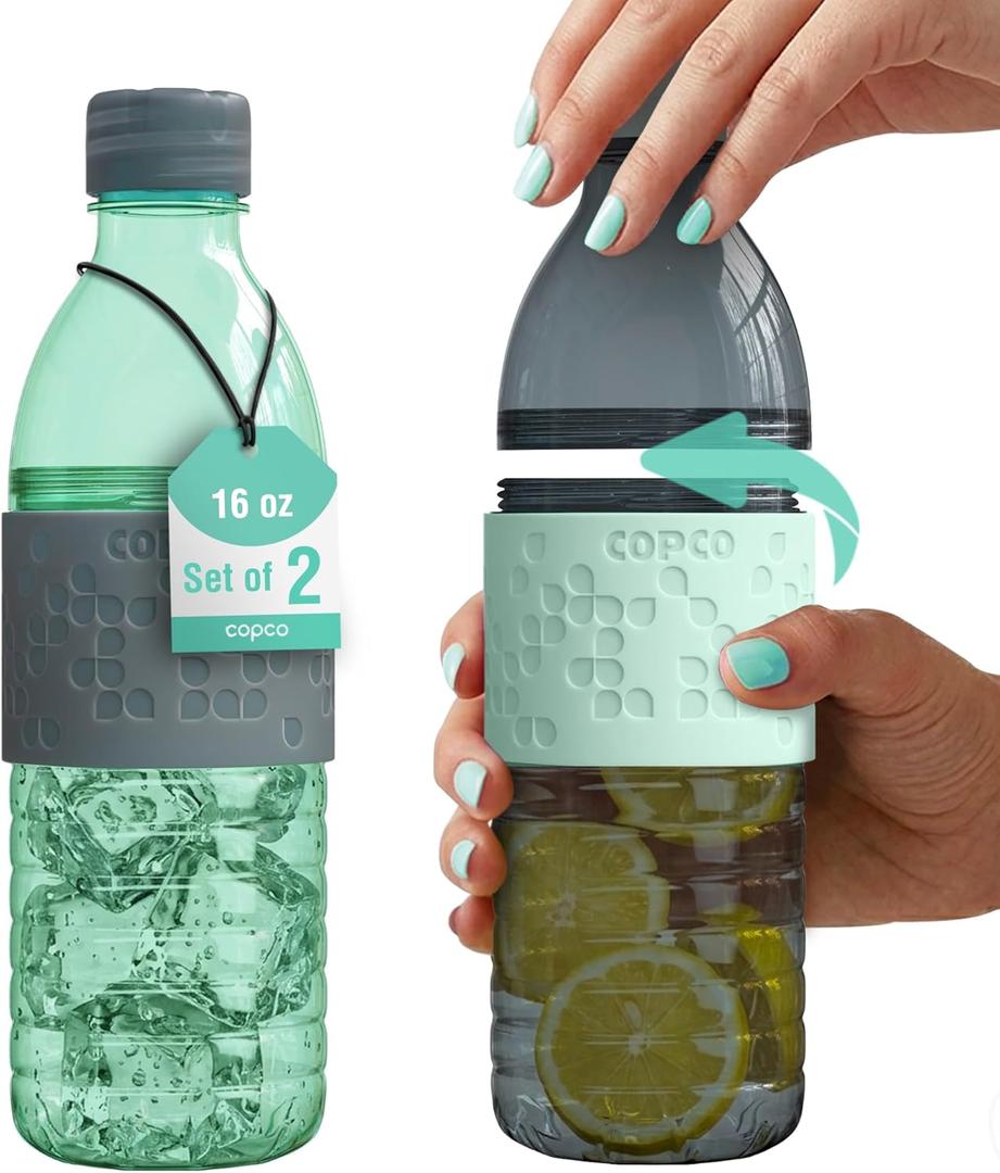 Copco Hydra Water Bottle 16.9 oz - Blue/Gray, Set of 2
