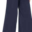 Showitty 1/3 Pack Wide Leg Yoga Pants for Women, Comfy Lounge Pajama Sweatpants Loose Causal Palazzo with Pockets (Medium,  Navy Blue)