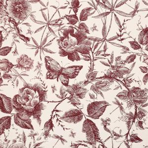 Drawer Liner Contact Paper for Dresser Drawers Peel and Stick Wallpaper Sketched Design 15.7x118in Self Adhesive Removable Red Maroon Rose Floral Butterfly Vintage Cabinet Shelf Renter Friendly