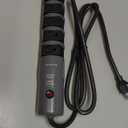 Belkin Pivot Plug Surge Protector, 8 AC Outlets, 6 ft Cord, 1,800 J, Black