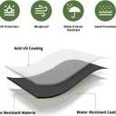 4 FT Firewood Rack Cover, Outdoor Log Rack Cover, 600D Oxford Waterproof Heavy Duty outdoor firewood Storage rack cover with Buckle, Cover Only (Black)