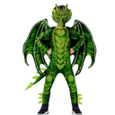 Morph Green Dragon Costume for Kids, Dragon Wing Costume for Boys, Halloween Dress-Up, Fun Outfit