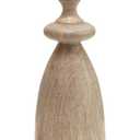 Mango Wood Taper Candlestick & candleholders Set of 4 Handmade Light Honey Stain Natural Finish Rustic & Modern Design for Home Decor Tabletop Decor – 10", 14", 16", 18" Height with Metal Black caps