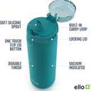Ello Cooper 32oz Stainless Steel Water Bottle with Straw and Carry Handle, Double Walled and Vacuum Insulated Metal, Leak Proof Locking Lid with Soft Silicone Spout, Reusable, BPA Free, Antigua