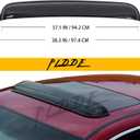 Universal Sunroof Visor Compatible with 34"-37" Moonroof (38" OAL) | Mid-size 38" / 98cm (37" Between The Inner Edge)Rain Guard Top Sun/Moon Roof Visor, Reduces wind noise,smoke acrylic,1Pc,