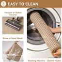 Bath Mat Bathroom Rugs Non Slip Washable, Soft Braided Ultra Thin Bath Mat, Super Absorbent Quick Dry Bath Rug Shower Mat, Rubber Backing, Fit Under Door Bathroom Floor Tub, Brown 20" x 31"