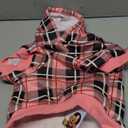 EXPAWLORER Plaid Dog Hoodie - British Style Warm Dog Sweater Shirt with Leash Hole,Pitbull Clothes Outfits,Winter Coat Apparel for All Breeds Puppy Girl Boy-Cat Apparel,Pink Large