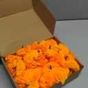 Labeol 100PCS Marigold Flowers Artificial Marigold Flowers Heads Bulk Mexican Decoration Silk Orange Marigold Garland with Stems for Day of The Dead Halloween Diwali Party Decorations Home Decor