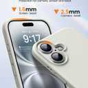 OuXul Designed for iPhone 16 Case,Shockproof Liquid Silicone Protective Phone Case with Soft Anti-Scratch Microfiber Lining Ultra Slim Drop Protection Phone Cover 6.1 inc (Stone)