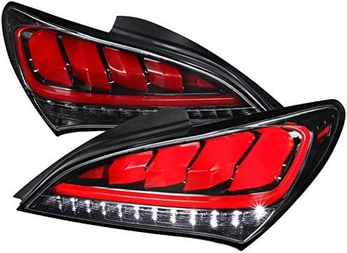 Clear Lens Glossy Black Bezel Sequential Full LED Tail Light Made For And Compatible With Genesis Coupe 2 Door 2010-2016