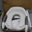 Potty Training Seat, SKYROKU Upgrade Toddler Toilet Seat for Kids Boys Girls, 2 in 1 Potty Training Toilet, Splash Guard Anti-Slip Pad Step Stool,New Sector-Shape Stabilized Base (8899+Grey)