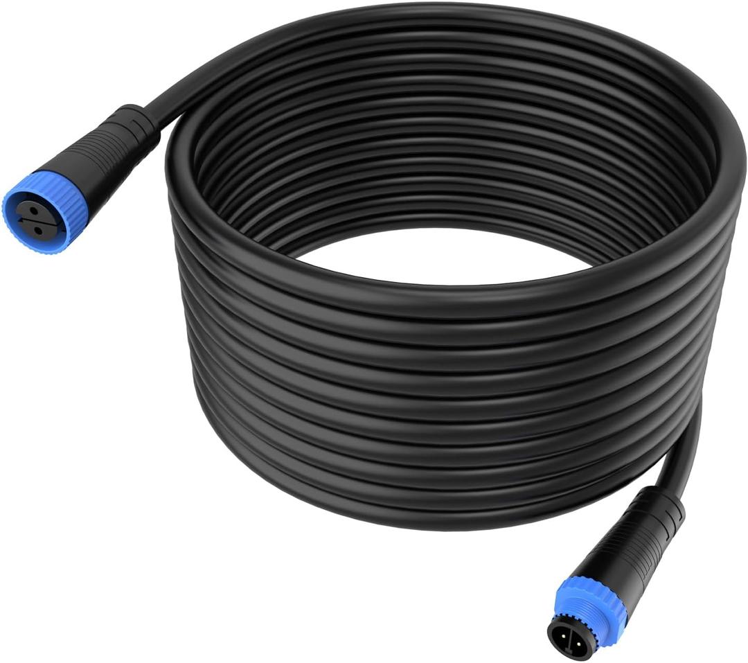Cable Extension for Philips Hue Outdoor Low Voltage Lights, Weatherproof Power Cord Extend Your Outdoor Lights - 16 Foot