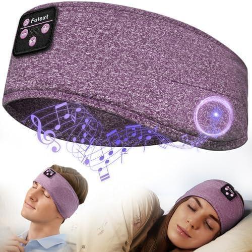 Bluetooth Headband, Sleep Headphones Band for Side Sleepers - Sleeping Headphones Headband with Thin Speaker Microphone Handsfree Ideas for Women Men