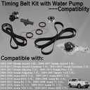 TCKWP329 Serpentine Drive Timing Belt With Water Pump Kit Compatible with 2003-2018 Honda Accord Crosstour Odyssey Pilot Ridgeline Saturn VUE Acura MDX RDX RL TL TSX V6 3.0L 3.2L 3.5L 3.7L