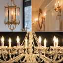 DiCUNO E12 Candle Socket Covers, 4 Inch Candelabra Base, Plastic Candle Covers Sleeves for Chandelier, 10 Pcs