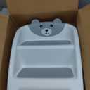 TPN Toddler Step Stool for Bathroom Sink and Potty Training Durable Anti-Slip,Anti-Tip A-Frame,10-Second Assembly, 2-Step Potty Stool with Wide Steps (Gray)