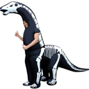Morphsuits Inflatable Dinosaur Skeleton Costume for Adults, Fun Inflatable Skeleton Outfit for Halloween Parties One Size