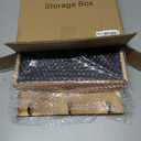 Hidden Gun Storage, Hidden Gun Safe for Pistols with 3 Metal Hooks, Wooden Picture Frames for Handgun, Hidden Storage Gun Safe Home Furniture, Concealment Furniture Storage, Rustic Brown