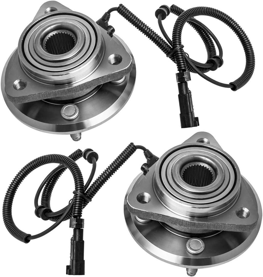 TUCAREST 513270 x2 Front Wheel Bearing and Hub Assembly Compatible with 2007 2008 2009 2010 2011 Do-dge Nitro /08 09 10 11 12 Je-ep Liberty [5 Lug W/ABS]
