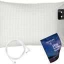 Grounding Pillowcase Queen Conductive Grounding Pillow Cases Organic Cotton Grounding Sheets with 15ft Grounding Cord for Better Sleep Pain Relief Improve Energy (20X30in) 1PC White