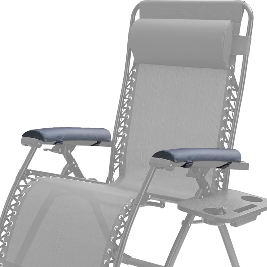 Arm Rest Cushion for Zero Gravity Chair,Foldable and Soft Chair Armrest Pads Relieve Your Elbows and Forearms Suitable for Outdoor and Lawn Loungers, Reclining Patio Lounge Chairs(2 Pack)