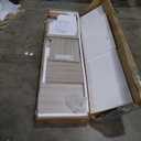 Walker Edison Saxon Mid Century Modern 2 Door Glass Shelf TV Stand for TVs up to 80 Inches, 70 Inch, Birch