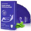 Natural Teeth whitening Strips Sensitive White Strips for Teeth whitening-7 Days for Smile Effective & Gentle Dental Whitener Peroxide-Free,Deep Stains Removal （12 Pices Mint ）