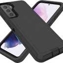Samsung Galaxy S21 Plus Case, Heavy Duty Defender Case Dustproof Shockproof Protection 3 in 1 Rugged Cover for Samsung Galaxy S21 Plus S21+ 6.7 inch (Black)