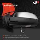 A-Premium Pair (2) Driver and Passenger Side Power Door Mirror - Compatible with Chevy Tahoe, Suburban 1500 2500 & GMC Yukon, Yukon XL 1500 2500 - Heated Power Folding Chrome w/Blind Spot Detection