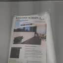 LOVE STORY 3 x10 White Waterproof Balcony Privacy Screen Cover - Opaque Fence Covering Privacy, 100% Polyester Fabric, UV Protection Shield for Apartment Railing,Outdoor Patio, Deck, Porch