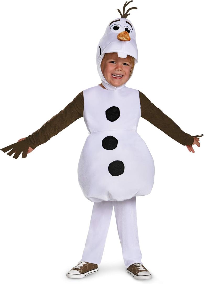 Disguise baby-boys Olaf Toddler Classic Costume, Official Frozen Halloween Costume (12/18MO, White)