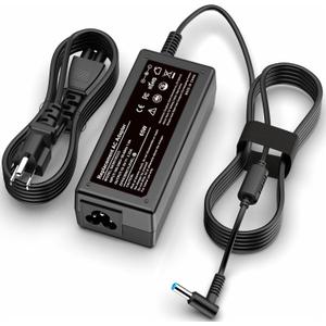 PIOEVTKA Replacement for HP Laptop Charger 65W 45W Computer Charger Smart Blue Tip Power Adapter