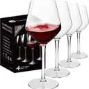 MICHLEY Unbreakable Stemmed Wine Glass 100% Tritan Plastic Dishwasher  Glassware 15 oz, Set of 4