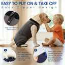 Stretchy Dog Surgery Recovery Suit with Rear Leg Sleeve to Stop Licking, Elasticity Dog Recovery Suit for Large Dogs, Lick Sleeve for Dogs Rear Leg, Surgery Suit for Dogs Female After Spayed, Gray 3XL