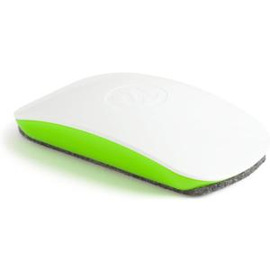 U Brands Magnetic Whiteboard Eraser, 4.5" x 2.25" x 1", Dry Erase Felt Eraser, White and Green, Lightweight Modern Design