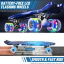 BELEEV 22 inch Skateboards for Kids, Cruiser Skateboard for Beginners Girls Boys Teens Adults, Mini Skateboards Classic Complete Skate Board with Skate T-Tool, Max Load 220 LBS