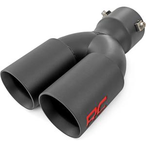 Rough Country Black Dual Exhaust Tip | 304 Stainless Steel | 2.5-3" - 96050