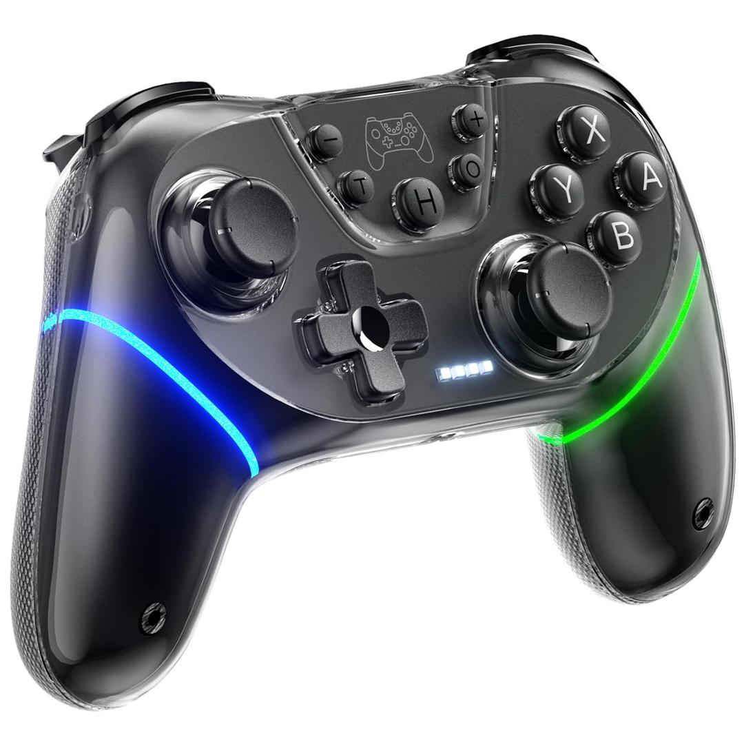 Honghao Switch/Switch 2 Controller,Wireless Pro PC Game Controllers For Tesla Model 3/S/X/Cybertruck/Nintendo Switch/PC (Black)